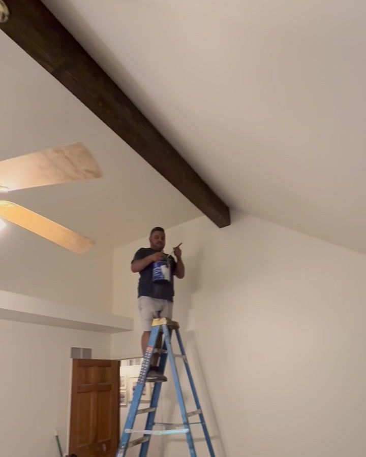 Interior painting, vaulted ceiling